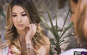 Kristen sucks on nathan's balls and cock before ri 