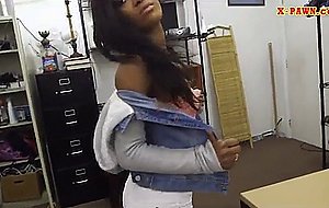 Sexy ebony pounded for the golf clubs