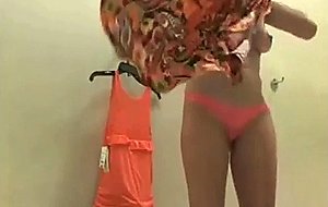 In public dressing room 