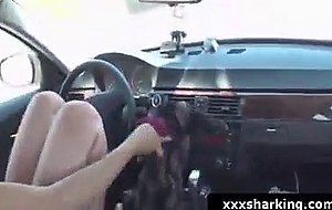 Horny Naked Redhead Blows And Rides Bf Cock In His Car