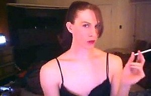 Amateur sex with a smoking trans