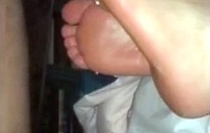 Perv leaves passedout feet drenched in spit & cum  