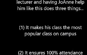 Joanne is head of the class  