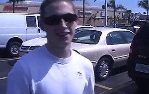 Blindfolded boy gets dick sucked
