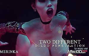 Scifi futa girls animation with toys 