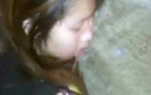 Mini asian getting facial while sleeping