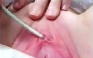 Requested, brutal torturing my urethra and slapping my pussy