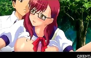 Hentai school girl grabbed by tits and banged
