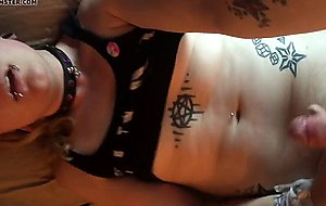 Horny tranny can t stop touching herself