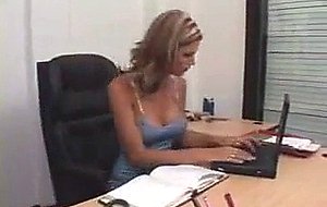 Ts lady masturbating with vibrator at the office