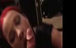 Dyed hair babe hungry for cum 