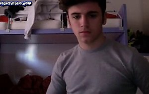 Cute webcam boy shows horny ass  