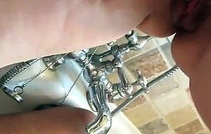Girl pisses on cock and sucks it 
