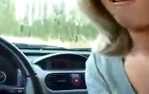 Gorgeous Girlfriend Driver Seat Blowjob
