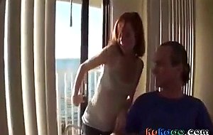 Tiny teen jerks that huge cock again 