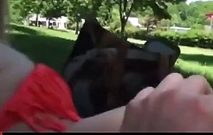 Risky anal sex at public pool 