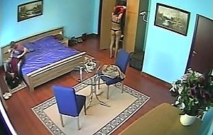 Busty wife in holiday hotel