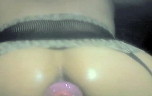 Latina cd in lingerie with vibrator