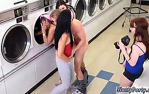 Home orgy 1 and female partnerly rough laundry day