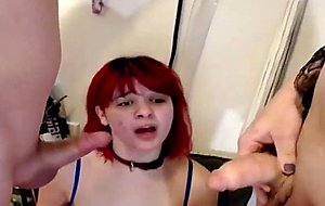 Sexy and beautiful tgirl got with friends cam show