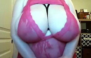 Girl with huge tits plays with bf on webcam  