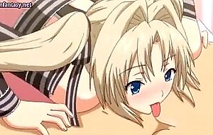 Lascive anime chicks sharing cock