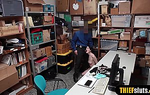 Pale skinned teen criminal punish fucked by a perv cop