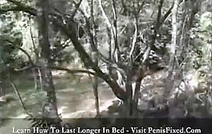 Shemale sex in a forest after a stroll