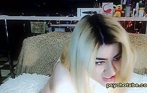 Alluring blonde attracts cam fans with big boobs 