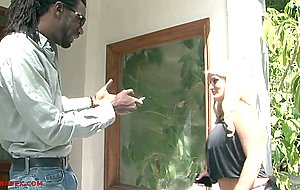 Big ass blonde cougar gets black cock hd