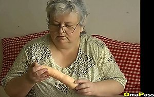 OmaPasS Two Videos with Toying Hairy Grannies