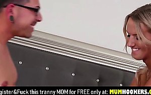 Stunning shemale mom pounded and creamed