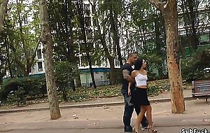 Spanish slut bound paraded in public  