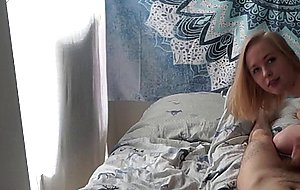 Naughty blonde babe gets her pussy banged