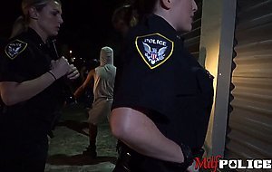 Interracial threesome at the studio with two horny cops and a black guy with a massive cock