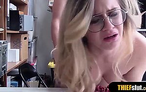 Blonde sugarbabe gets rough fucked by a security guard