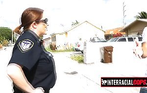 Black tattoed rapper loves to get fucked by two horny white cops during a police operation Join us