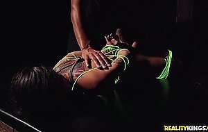 Black-haired teen loves getting tied up and fucked intense