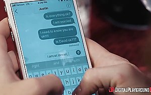 Busty Mom catches his son fucking the honey babysitter