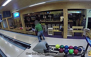 Hunt4k. cuckold allows guy please his sexy gf right in bowling club