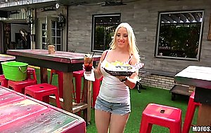 Horny blonde with huge tits fucked out of this world