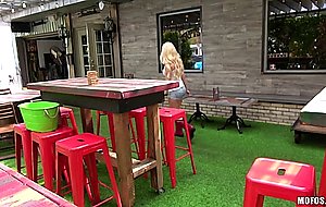 Horny blonde with huge tits fucked out of this world