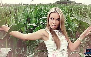 Incredibly good looking blonde models stripping naked
