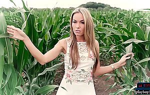 Incredibly good looking blonde models stripping naked