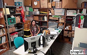 Perverted LP officer got busted sexy brunette thief