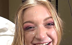 Amateur Blonde Facefucked During Casting