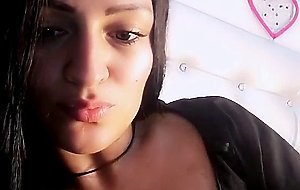 Latina teen masturbating on phone call
