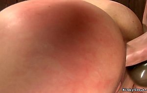 Busty Milf is rough tormented and banged