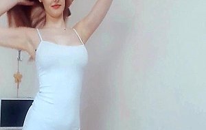 An Elegant Dolled Up Lady Offer A Sexually Lewd Performance Live