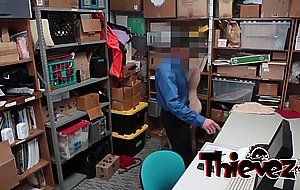 Petite teen enjoys hard dicking at the back of office